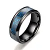 Blue background black film
