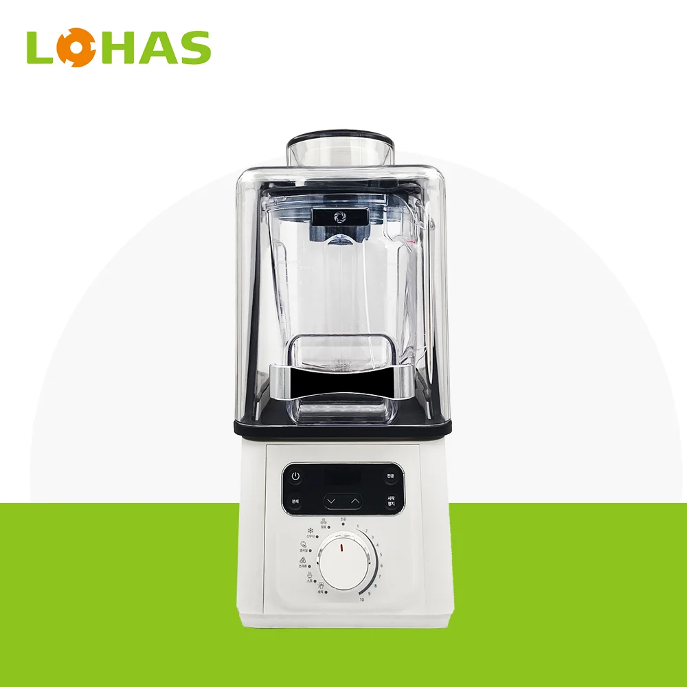 frullatore Elettrico Industriale 1800W Multifunzione Professionale con Coperchio Fonoassorbente Basso Rumore Robusto ad Alta Velocità Senza BPA