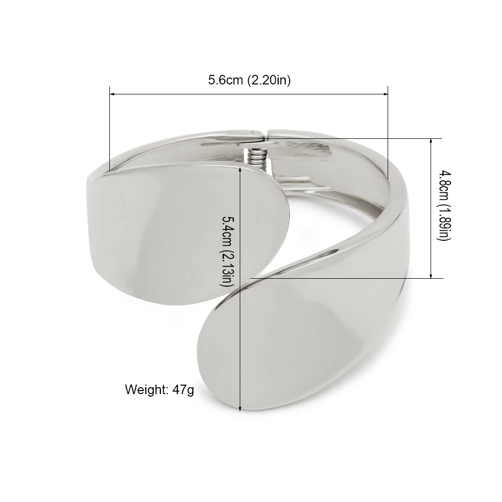 Cross Border European American Design 2 Head Arc Shape Irregular Cuff Bracelet Fashion Gold Pleated Open Bangle Bracelet Women