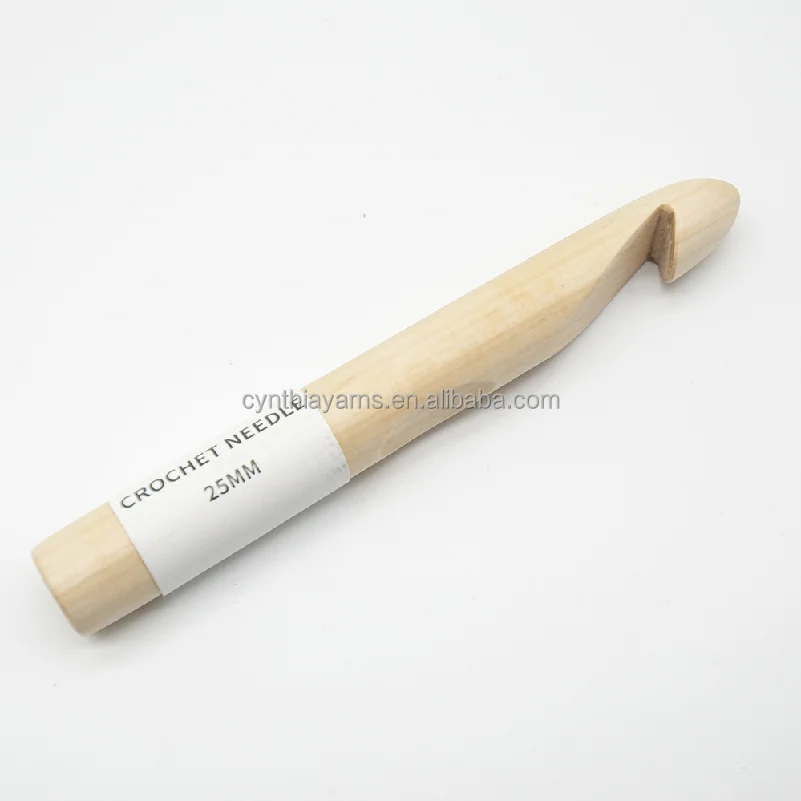 factory wholesale jumbo wooden crochet hooks