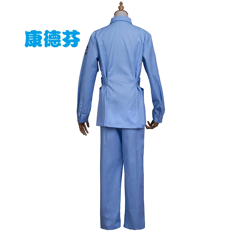 Blue Collar Button Pocket Nonwoven Isolation Gown Polyester