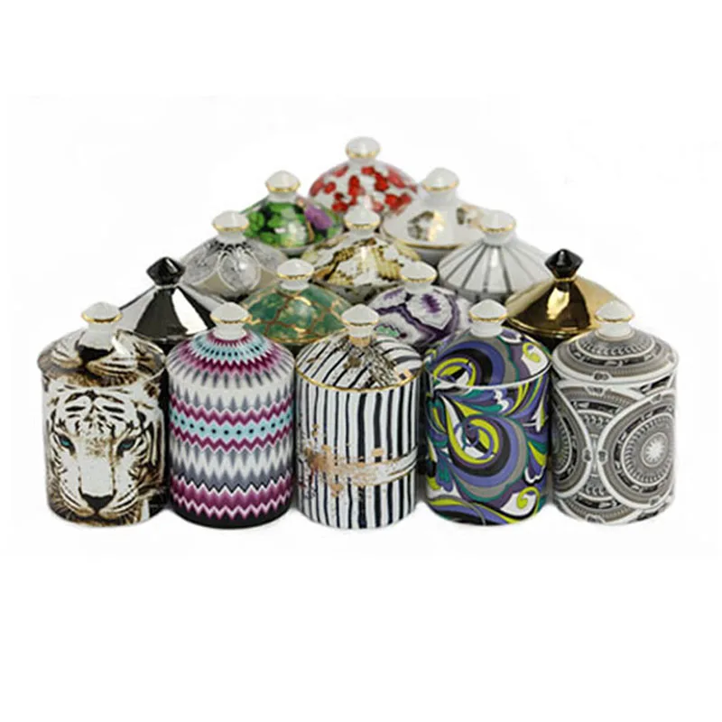 Synwish Wholesale Handmade Ceramic Candle Jar Luxury Container with Lid And Window Box Packaging