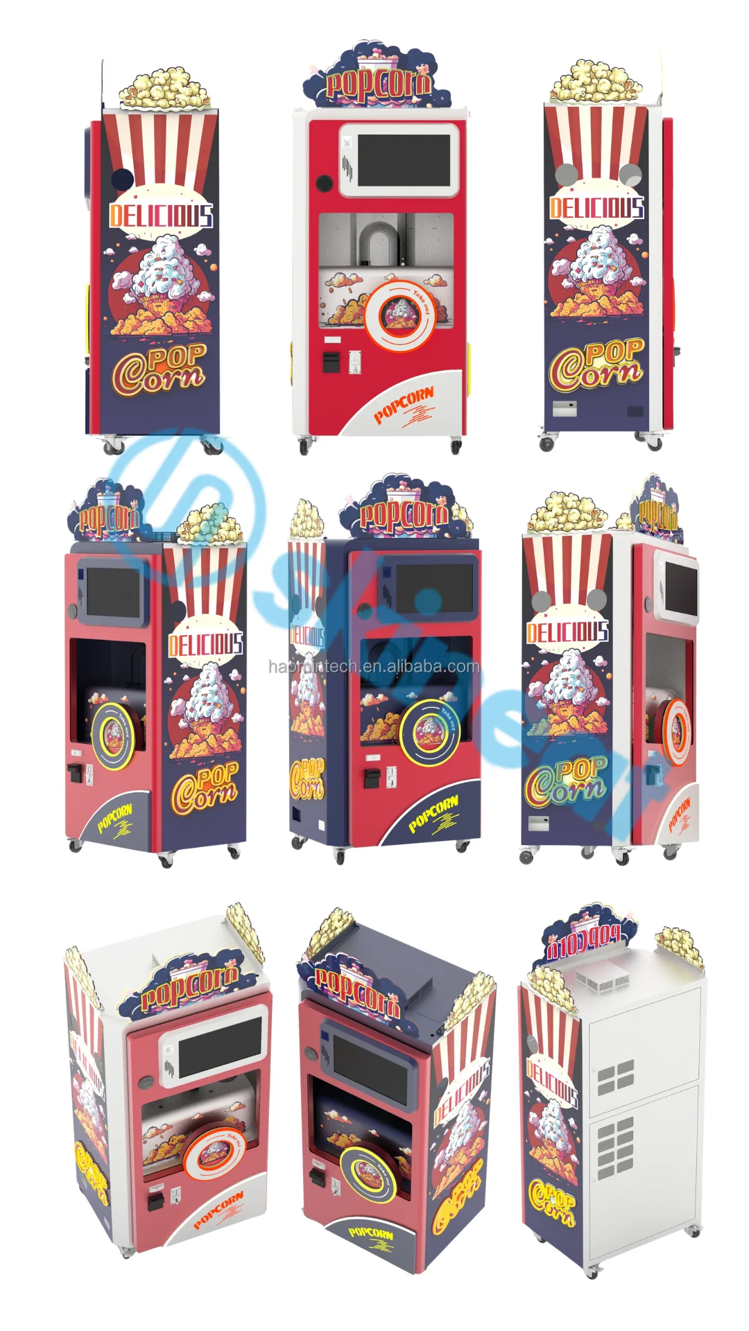 Hot Food Popcorn Vending Machine With Touch Screen Hot Food Fully ...