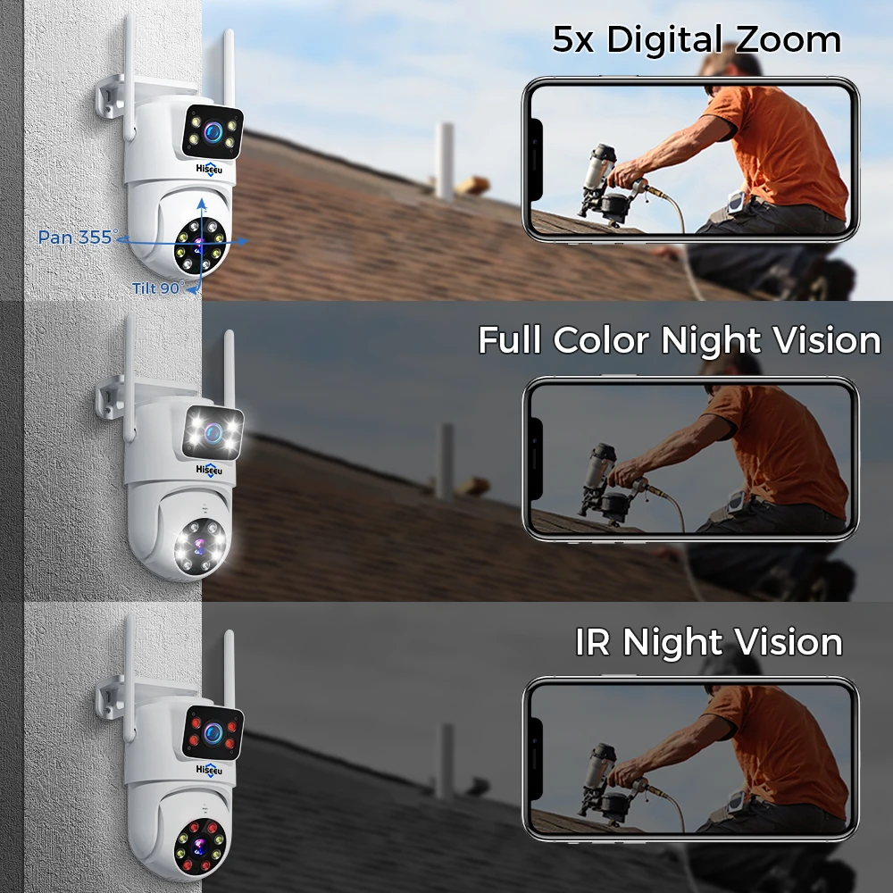 5G Hz Dual Lens 16 Channel Wireless Camera DVR Kit Dome Ptz Outdoor Home WiFi IP Cctv Security Camera System