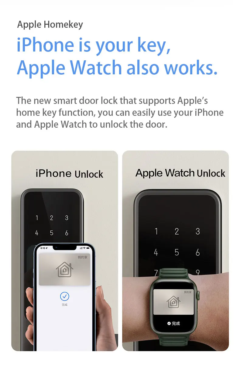 Fingerprint Nfc Password Zigbee Bt Smart Aqara Homekit Electric Door