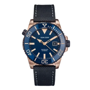 Custom Stainless Steel PVD Bronze Coating Super Luminous BGW9 Watches Automatic for Men Mechanical Watches With Nylon Band