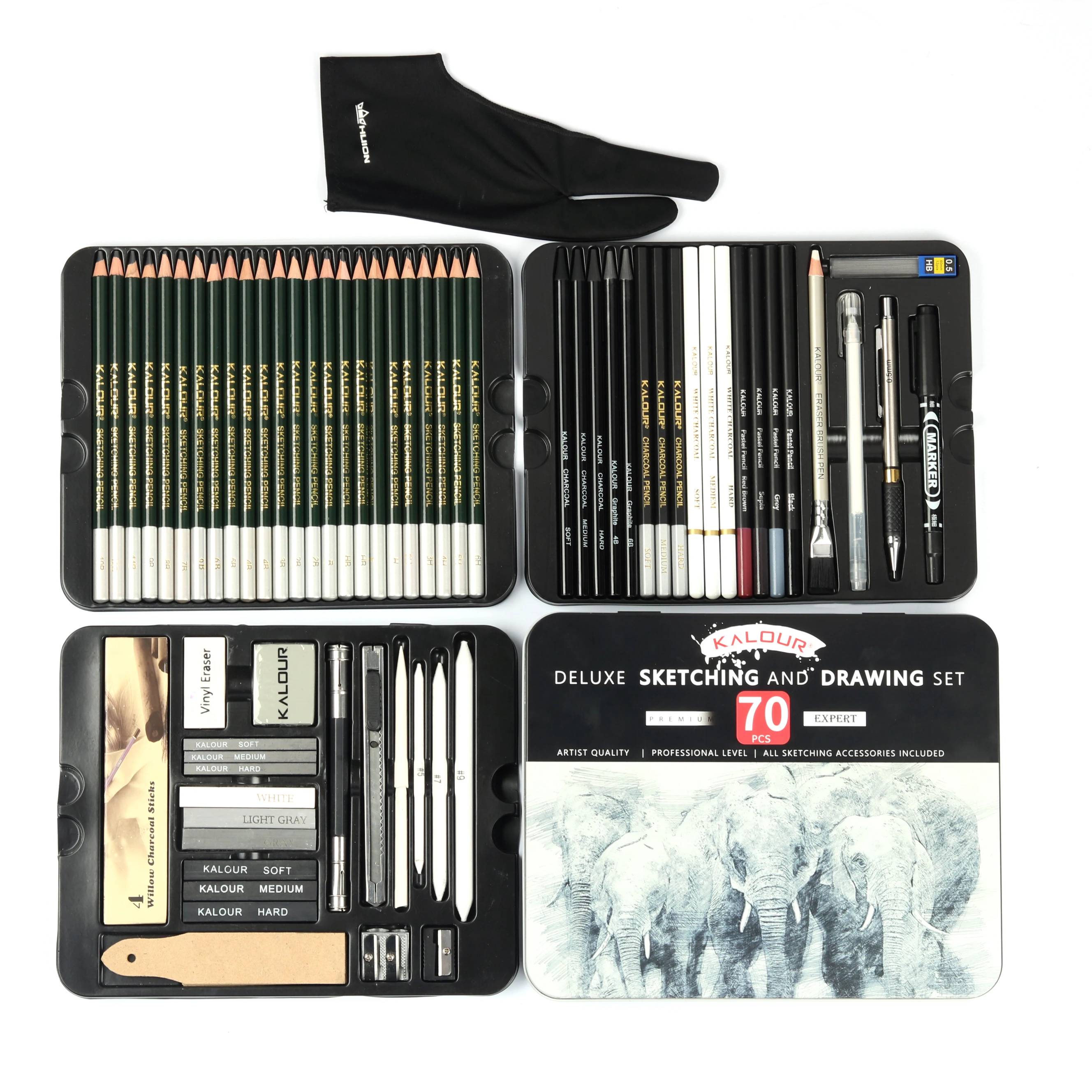 KALOUR 82 Pack Drawing Sketching Pencils Kit, Premium Sketch Art