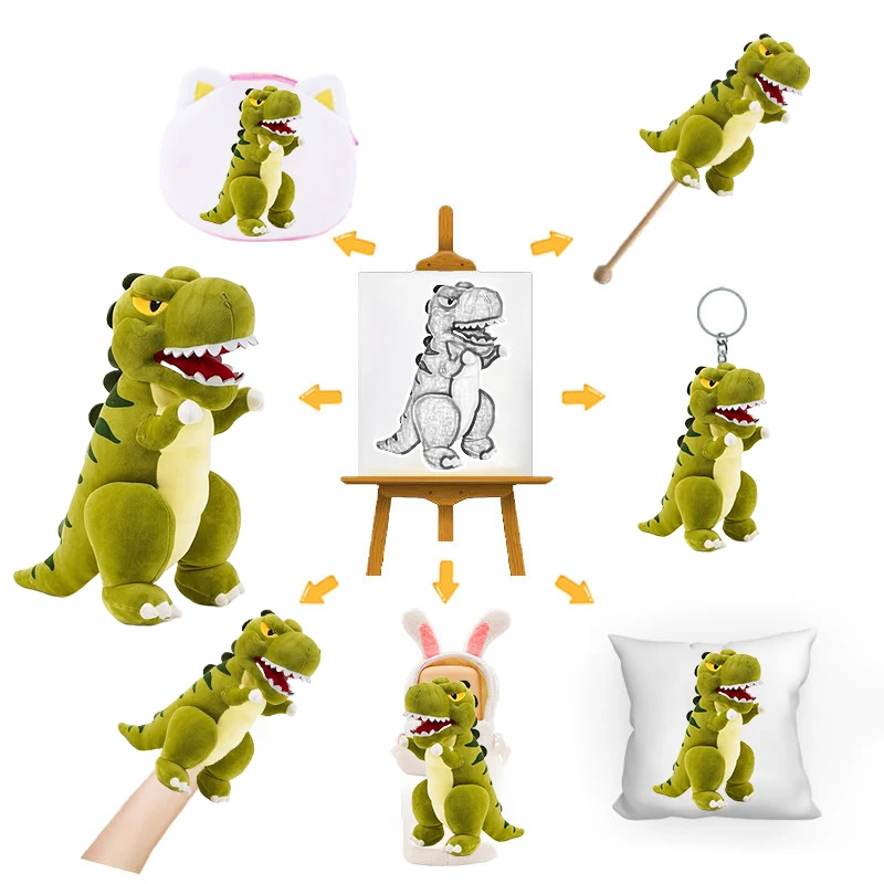 Custom Plush Dinosaur Toy Stuffed Soft Dragon Plush Pillow Fierce Dinosaur Plush Toy Cute Soft Toys