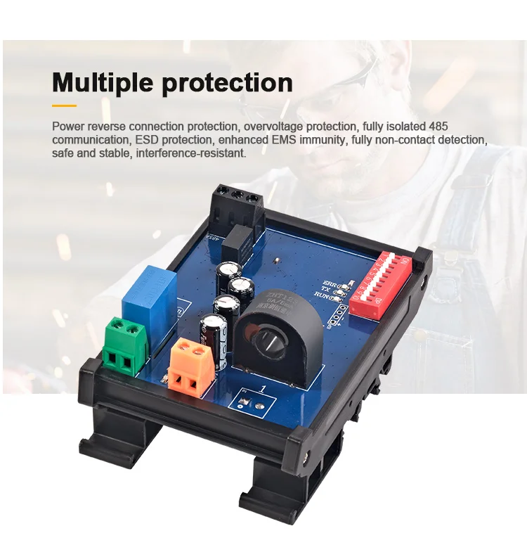 product huaqingjun 1 channel rs485 current voltage detect module high precision transformer 485 communication acquisition module641-9