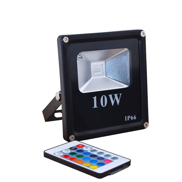 Remote Control Multicolor 10W 20W 30W 50W 100W Rgb IP65 Waterproof Outdoor RGB Led Flood Light