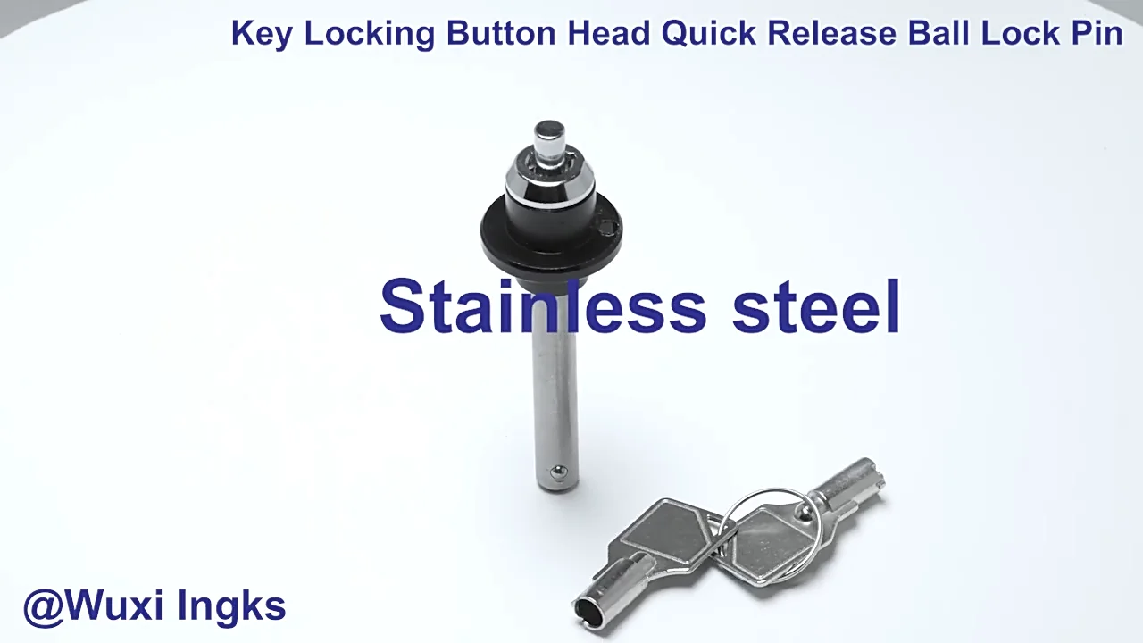304 Stainless Steel Push Button Quick Release Ball Locking Pin With One