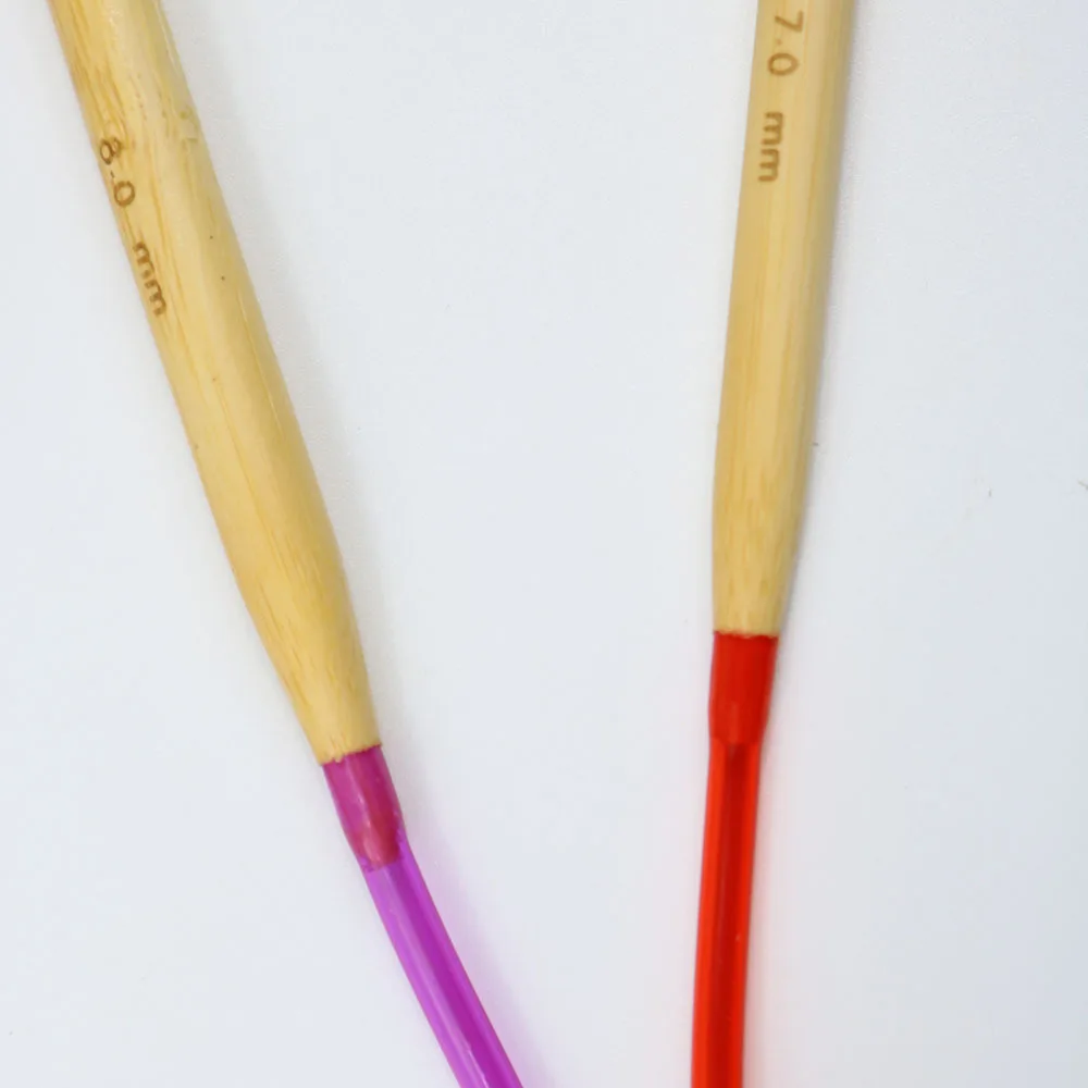 Crochet Hook with Plastic Cable 3mm to 10mm Carpet Rug Weave Knitting  Carbonized Needle, Bamboo Knitting Needles Set