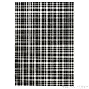High grade wool nylon carpet modern black white stripes design living room carpets and rugs