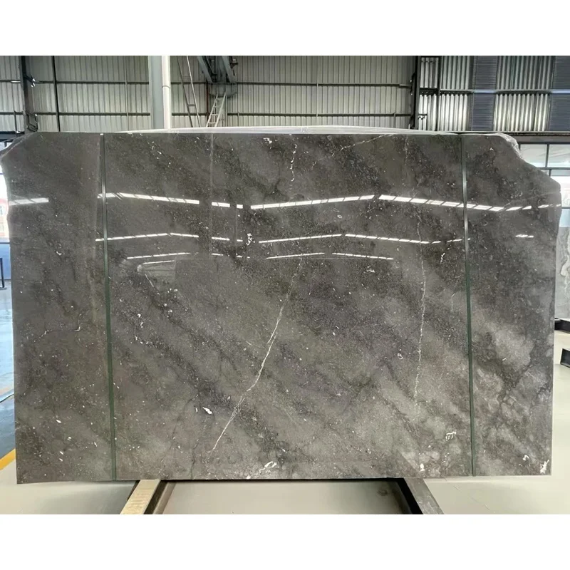 Marmer Abu-abu Maroko, Batu Alam Grosir, Tahan Air, Dipoles, Dipotong Sesuai Ukuran, Cocok untuk Lantai Vila Modern, Hotel, Dapur, Kamar Mandi