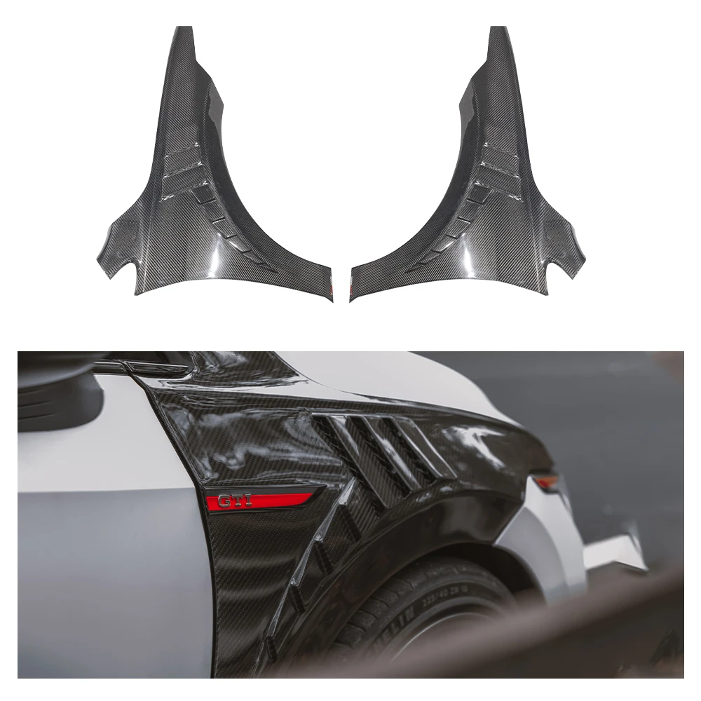 Dry Carbon Fiber Car Wheel Fenders For Volkswagen VW Golf 8 GTI 2021-UP
