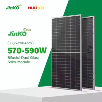 Jinko Tiger Neo N-Type Solar Panel 550W - 590W, Bifacial Mono