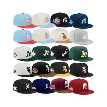 Wholesale World Patches Closed Baseball Cap for Man Custom New Gorras Original Embroidery Logo Fitted Caps Snapback Sports Hat