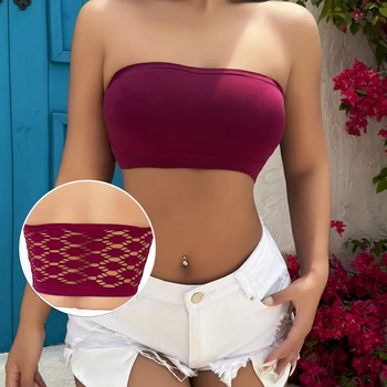 Wholesale Daily Beauty Back Hollow Out High Quality Women's Underwear Seamless Strapless Bra for Women Breathable Lingerie Women