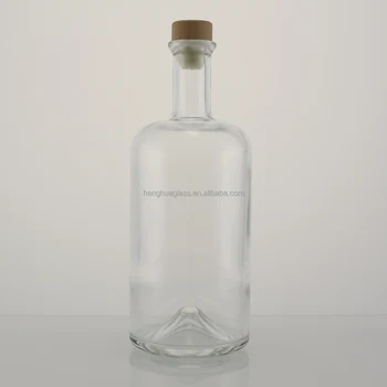 丸いガラスラムボトル750ml 75cl酒ジンアルコールウォッカ