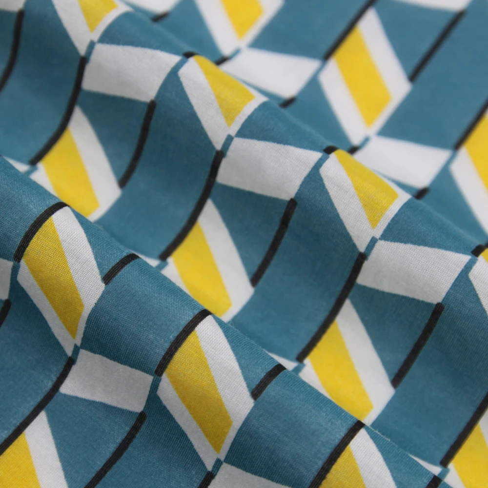 Супер мягкая Красивая хлопковая ткань с принтом 30% шелк 70% хлопок для юбки очень легкая