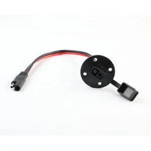 SAE Socket Sidewall Port to SAE Extension Battery Charging Cable Quick Connect for Solar Generator Battery Charger