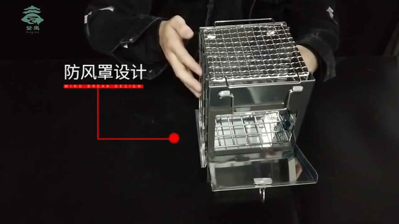 Factory Direct Selling Wood Burning Camping Stove Folding Stainless