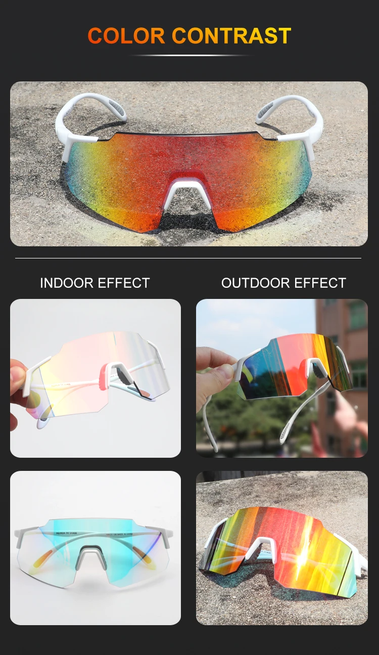 Photochromic Wholesale Sunglasses Changeable Lenses Cycling Outdoor