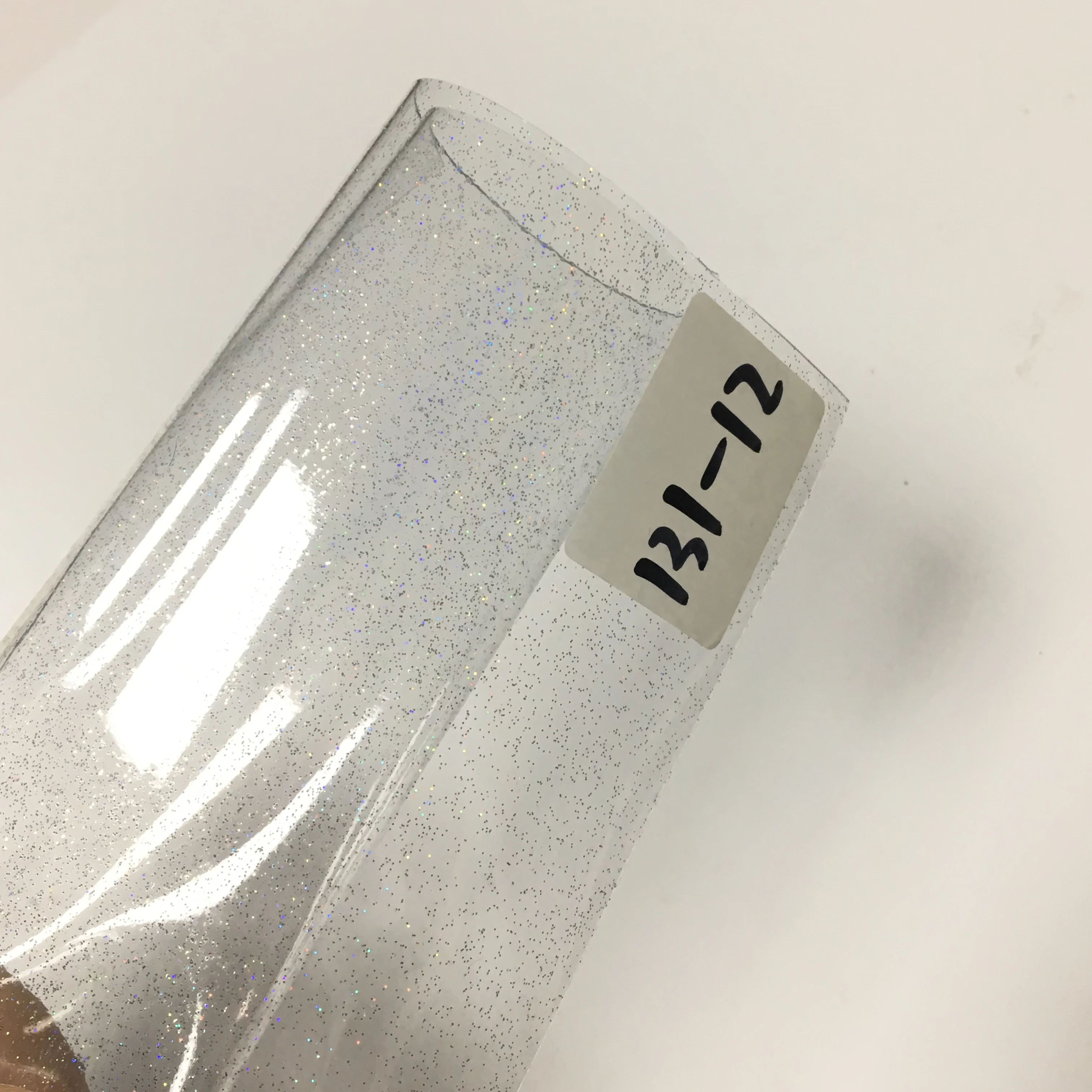 PlasticVinyl Roll Transparent Colourful PVC Soft Film with Glitter Powder for Dining Table Cover