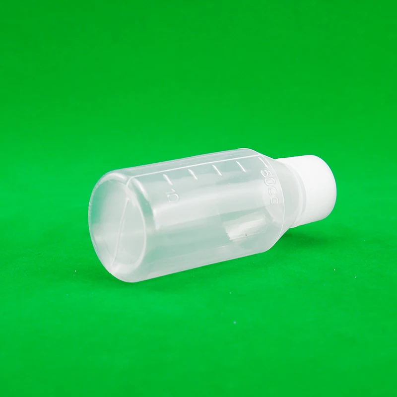 Wholesale 50ml PE Plastic Cosmetic Packaging Round Shape Transparent Squeeze Plastic Bottle