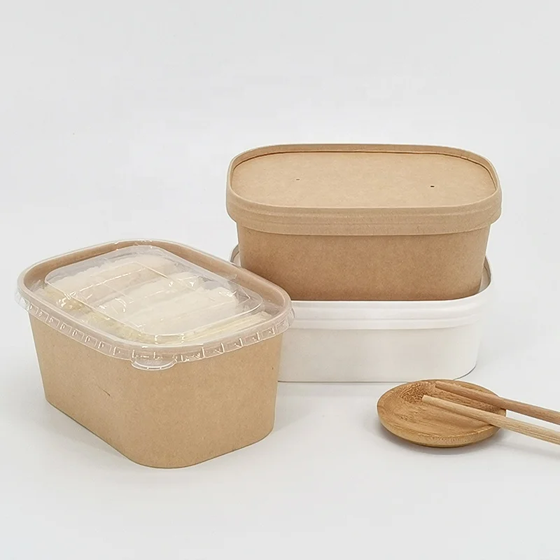 Factory Instant Noodles Paper Cup PLA Coating With Sealing Film Hot Ramen Paper Container Microwaveable