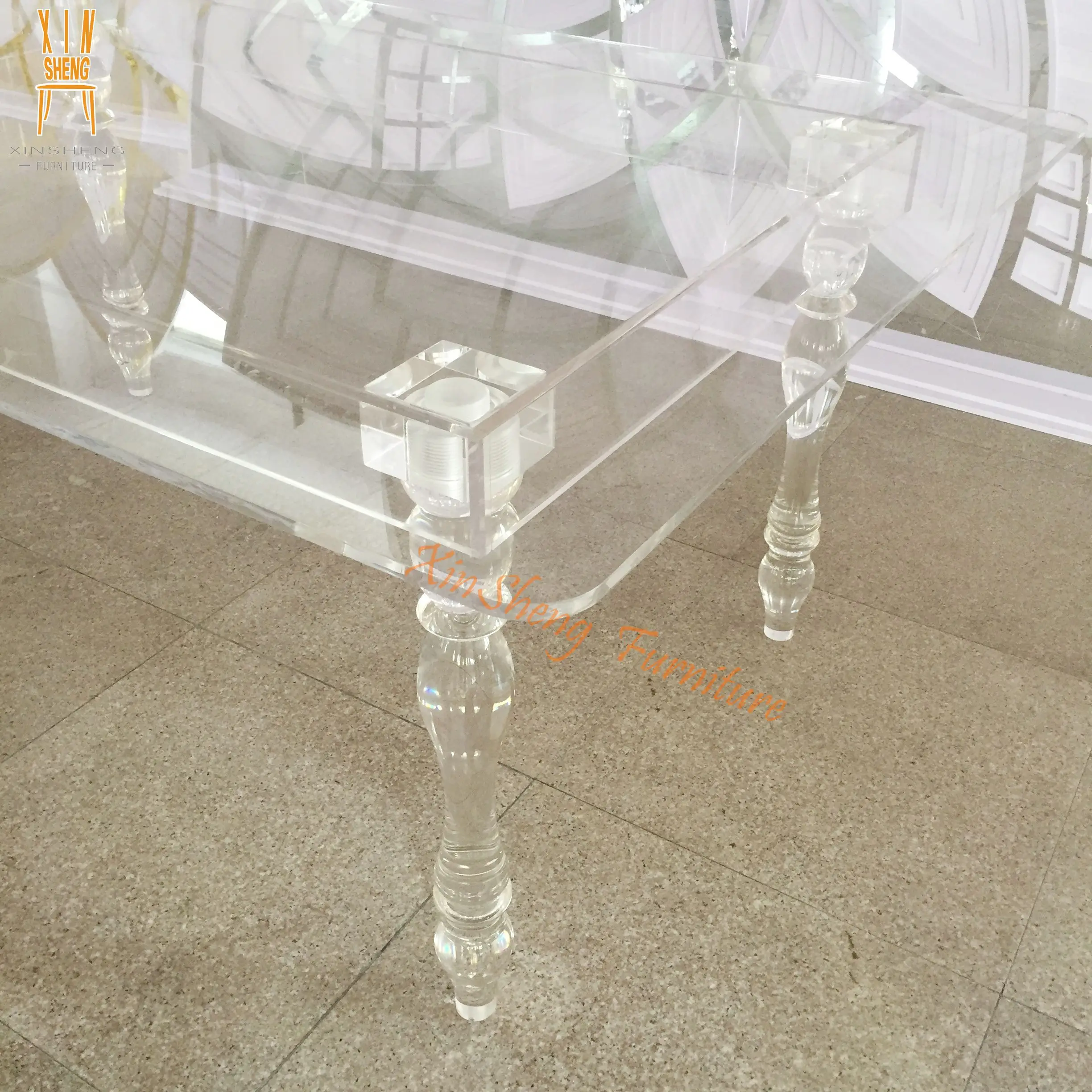 結婚式用ダイニングテーブル透明透明アクリル長方形| Alibaba.com