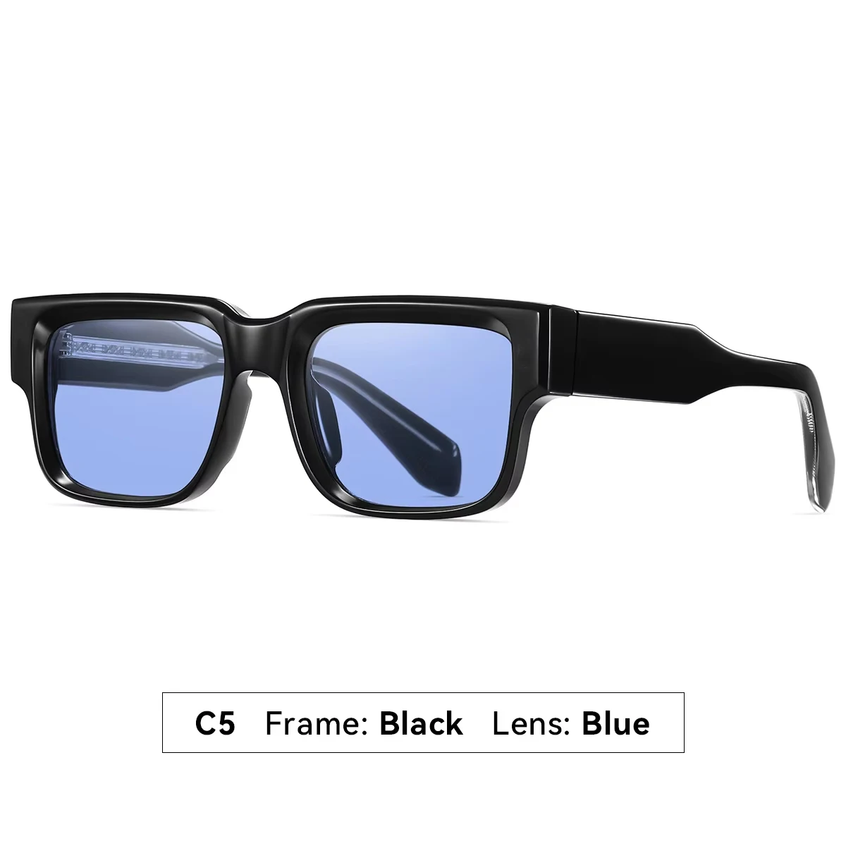 Lunettes de soleil carrées pour hommes, monture épaisse, polarisées, protection UV, en plastique, taille 2026._voghion.com