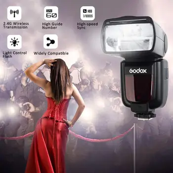 Godox TT600 2pcs 2.4G Wireless X-System TTL GN60 High-Speed Sync 1/8000s Flash Speedlite with X2T-S Trigger Transmitter product image