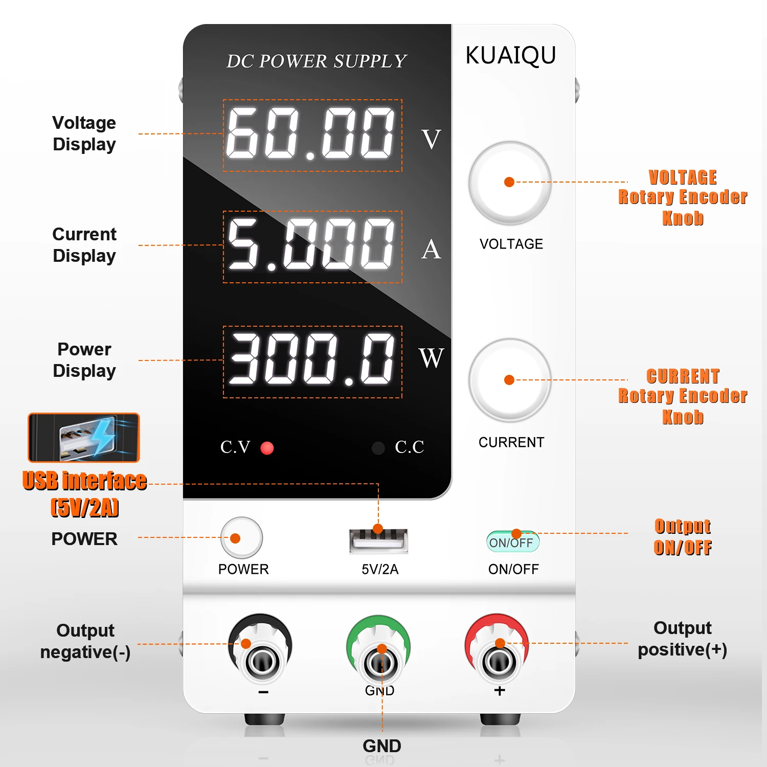 IKococater安定化電spps-c605 60V 5A 4桁電圧電流値表示 Amazon |