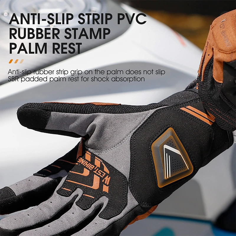 Велосипедные перчатки WEST BIKING водонепроницаемые летние длинные из полиэстера для горного