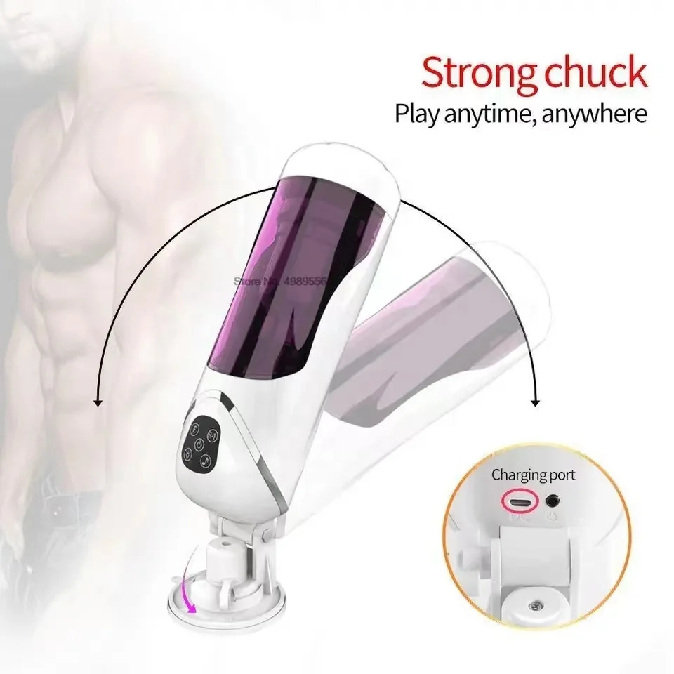 Popular Male Automatic Masturbation Cup Retractable Automatic Sucking  Masturbator Vaginal Orgasm Machine Men Sex Toys