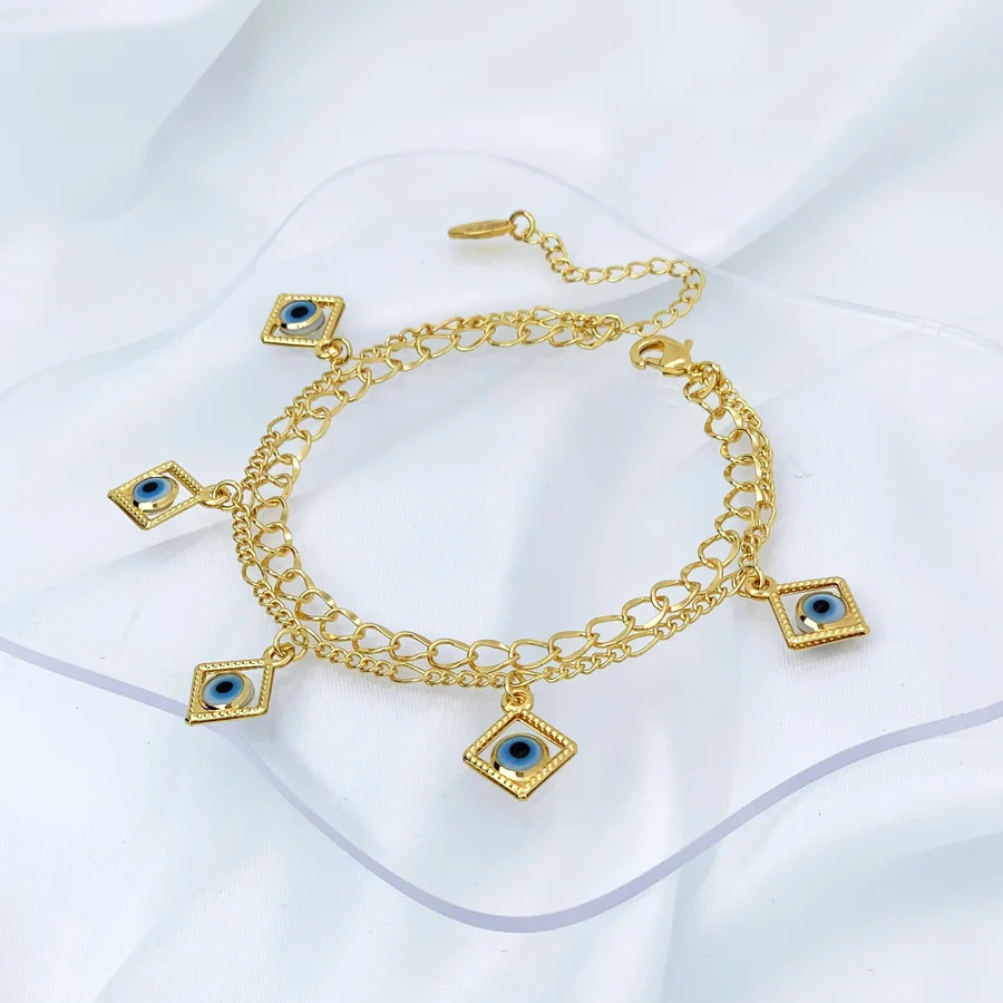 Fashion Fine Jewelry Anklets For Women Beaded Anklet Double Layer Chain