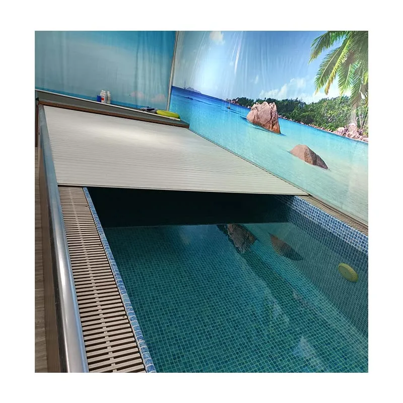 Automatic Rolling Shutter Swimming Pool Cover Electric Protective Coating