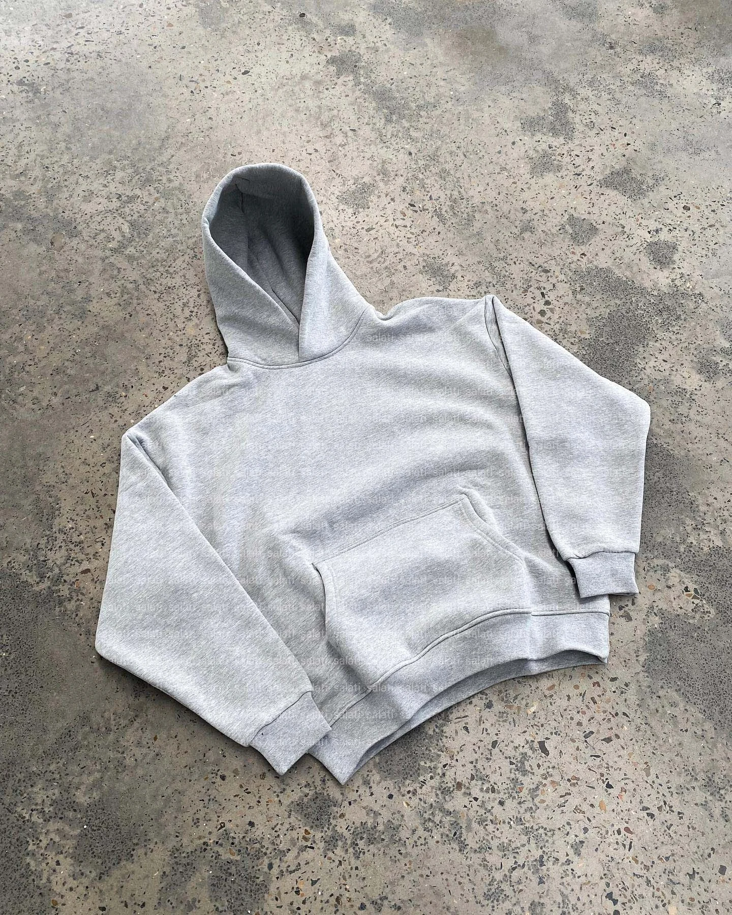 Salati Tracksuit Manufacturing Monochrome Oversized Track Suit French Terry Baggy Blank Heavyweight Sweatpants and Hoodie Set gallery 4