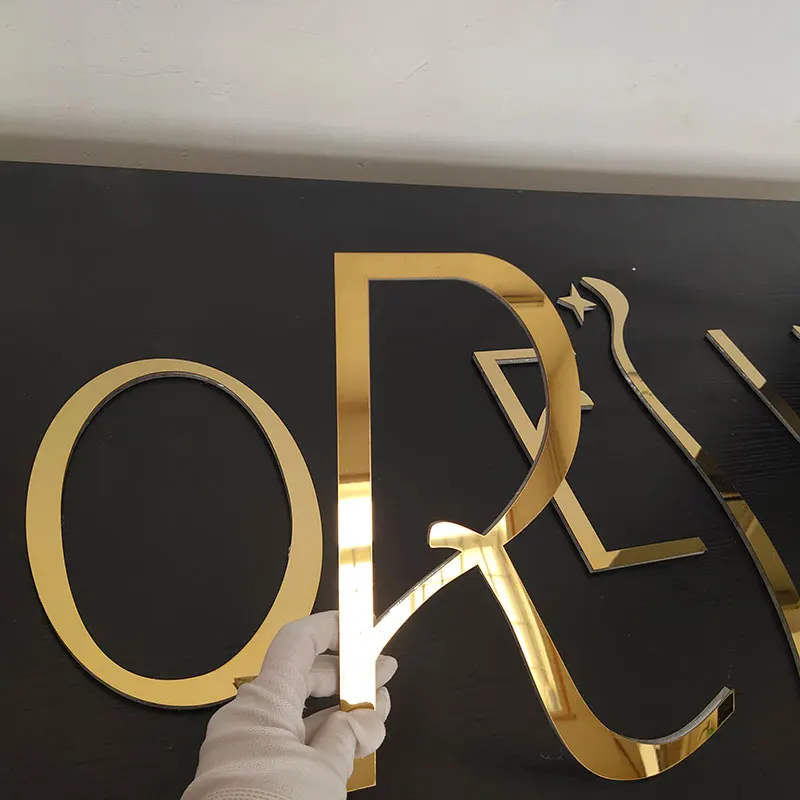 Gold Acrylic Signs