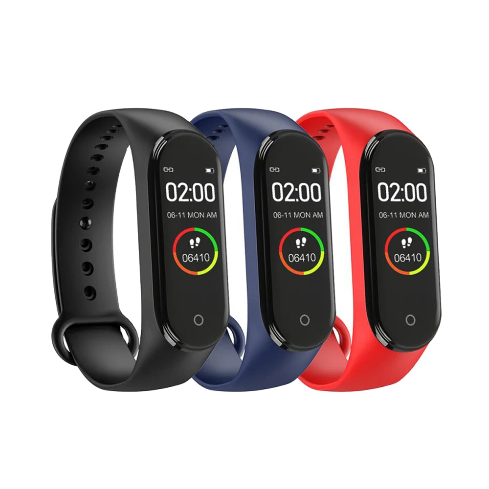 M4 Smart Watch Band Fitness Tracker Watch Sport Pedometer Heart Rate ...