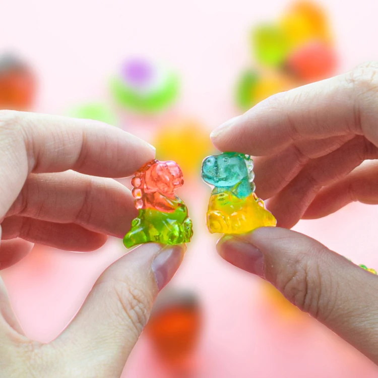 4D Sweets Dinosaur with Sandwich Gummy Candies Manufacturers Wholesale Chewy Candy Fruit Toy Gummy Candy