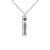 Collana con traccia audio color acciaio