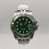 Silver case+Green Dial