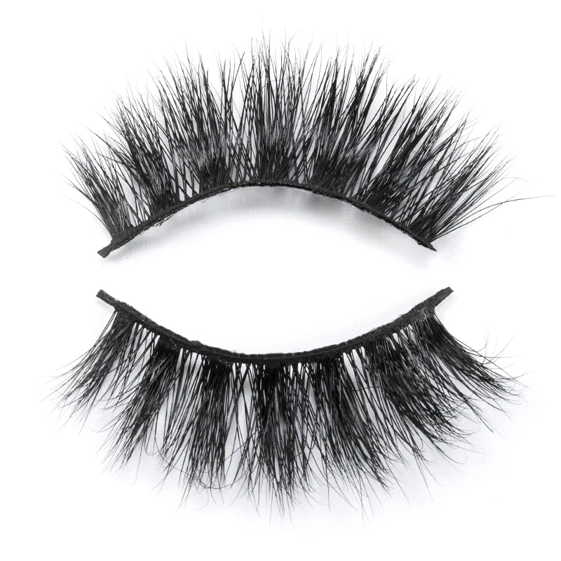 Wholesale Real Siberian 25mm 30mm Mink Strip Lashes Private Label Packaging 3D Mink Eyelashes