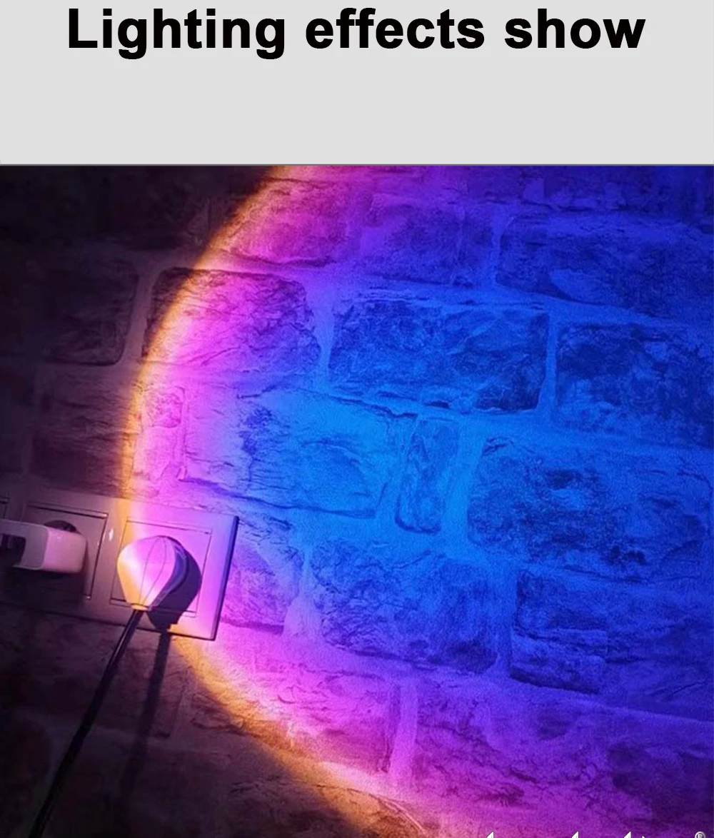 TECH-KING RGB Mini Portable Table Rainbow USB Led Light Projector Sunset Red Light Sunset Yellow atmosphere light