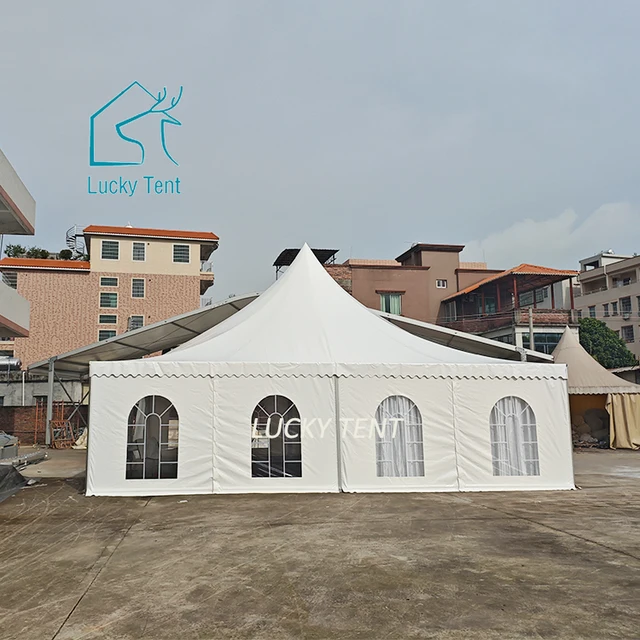 Classical Marquee Pagoda Tent 10x10  Wedding Party Tent Pagoda Tent with Beautiful Ceiling Lining Curtain