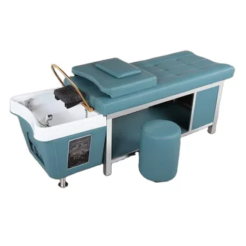 Dongpin grey massage hair wash sink shampoo chair lash bench hair wash bed backwash bowl unit salon furniture