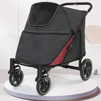 Self-Developed  Patented Product  Large Pet Stroller with One-Click Folding