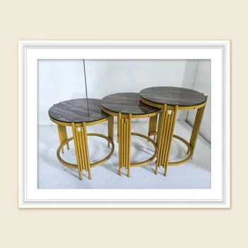 Modern Simple  Tempered Glass Coffee Table Set Golden Small Sofa Side Table Corner Table for Home Furniture